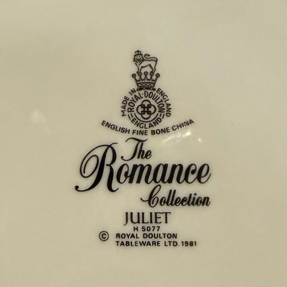 Royal Doulton Juliet 6 Piece Place Setting England Fine Bone China - Picture 7 of 7